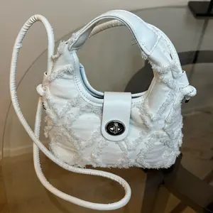White ruffled mini bag woman handbag