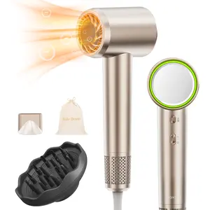 Maxodo High-Speed Hair Dryer 1400W Brushless Motor & Ion Tech for Effortless Drying & Smoother Finish 4 Heating Modes Portable & Compact Design