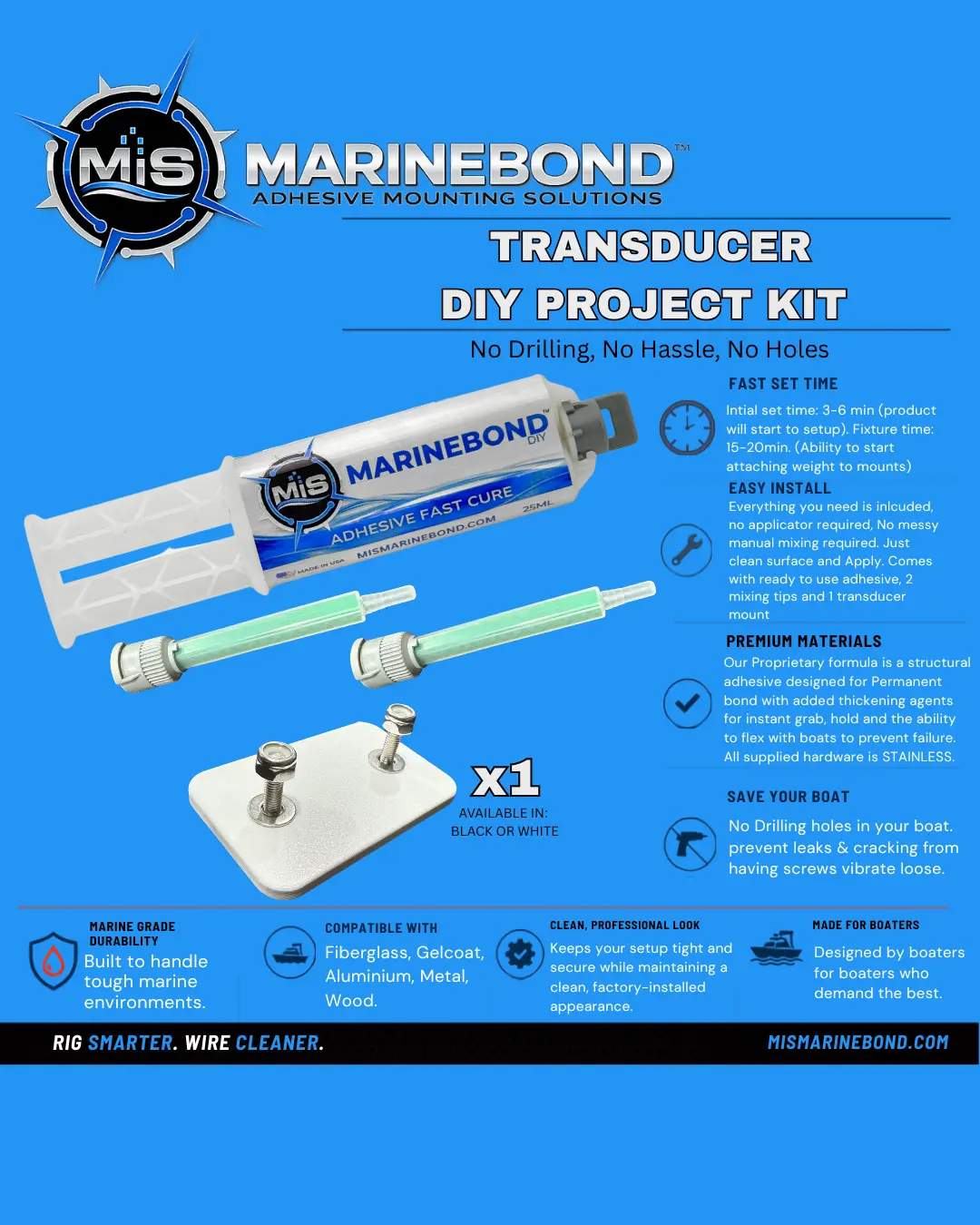 MARINEBOND™ Transducer DIY Single Project Kit (GARMIN-SIMRAD)