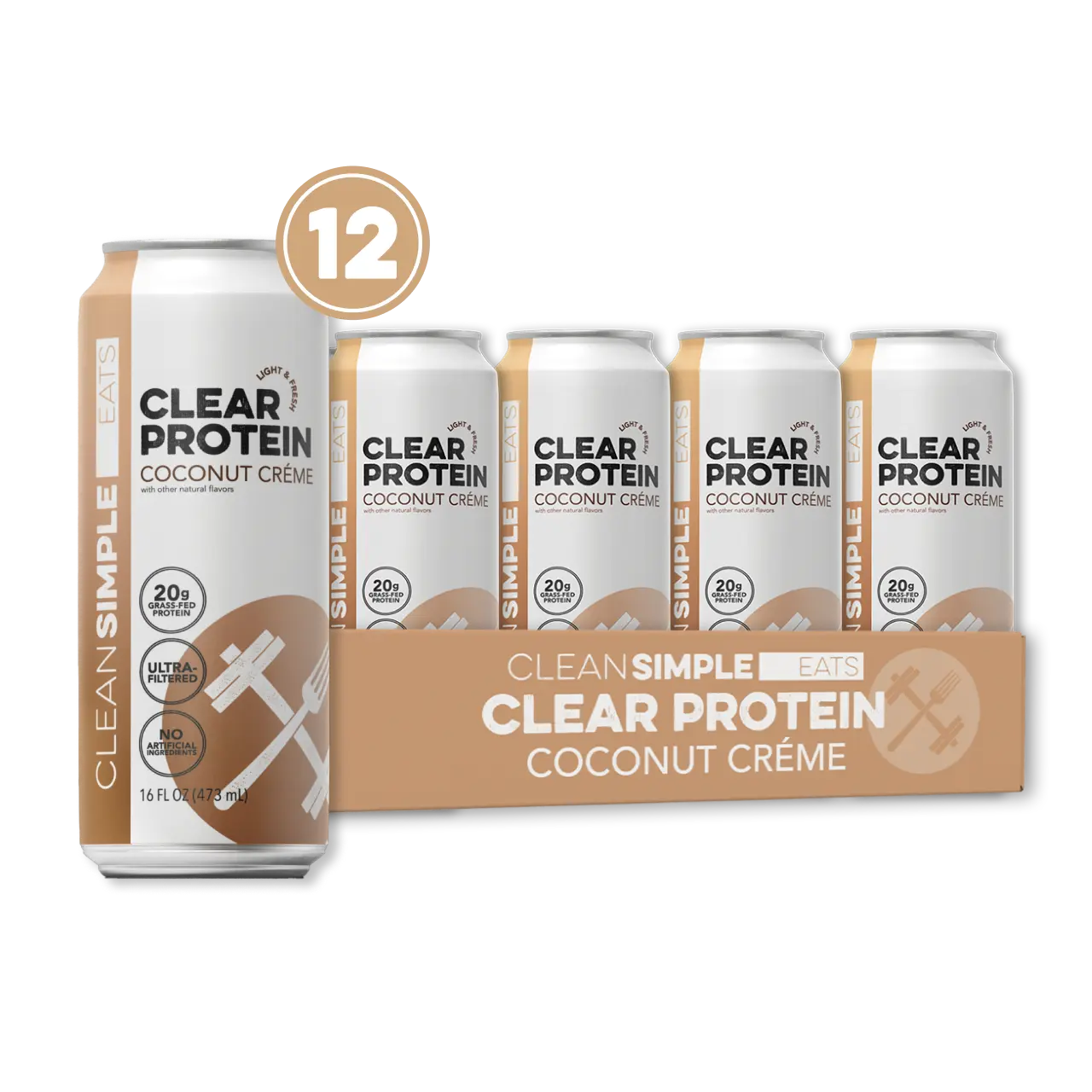 Clear Protein Water: Coconut Créme (16 Oz. | 12 Pack) Clear Protein Water: Coconut Créme (16 Oz. | 12 Pack)