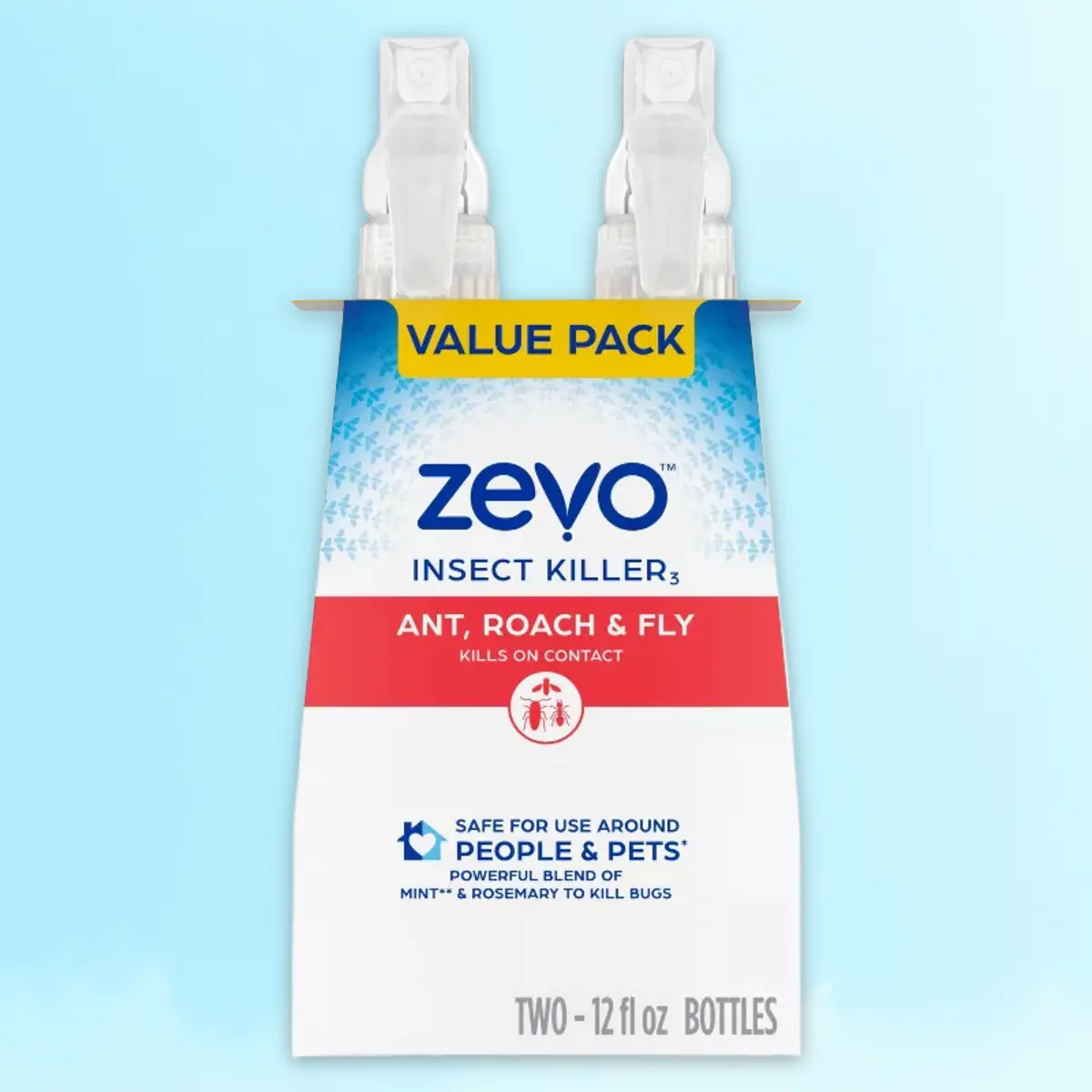 Zevo Ant Roach Fly Multi-Insect Spray 12fl oz 2ct - for Indoor Pest Control, 2 Pack