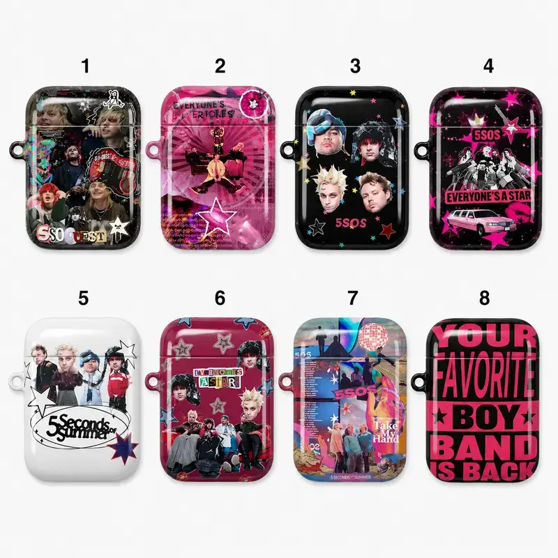 Retro Music Graphic AirPods Case, 8 Style Trendy Protective Cover For AirPods Gen 1 2 3 4 Pro 1 2