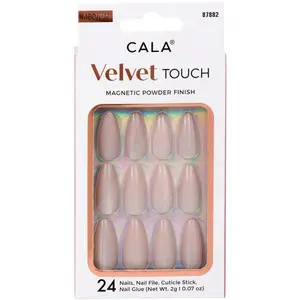 Cala Velvet Touch | Almond Pink Cateye Press On Nails