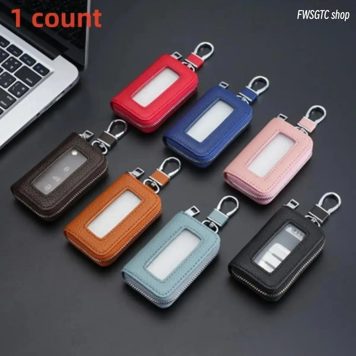 Unisex Universal Car Key Cover, Premium PU Leather Fob Protector, Durable Vehicle Key Holder, Anti-Scratch Remote Shell for Car Interior & Daily Use, Stylish Auto Accessories for Men Women