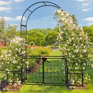 7.2ft Black Curved Roof With Door And Planting Frame, Iron Art 16mm Pipe, Iron Arch, Courtyard#Douyin Recommends For You#Douyin Made Me Buy It#Food Videos#Home Supplies#Trending Videos#Obsessed.#Economy#Black Friday#Must-Have For Workers#Clothing#Sports#O