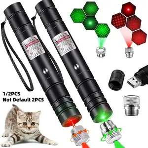 USB Rechargeable Pet Laser Toy, Low-Power Safe Laser Pointer for Cats, Interactive Wall Projection Toy for Indoor & Outdoor Use