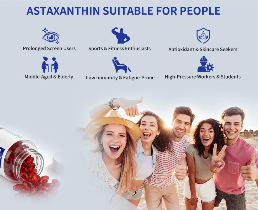 VITARENEW Astaxanthin 12mg Supplements, 120 Softgel, Max Strength Astaxanthin Antioxidant Supplements, Fresh Microalgae, 4 Month Supply, Supports Eye, Joint, Internal Circulation, Skin Health, 1 Bottle