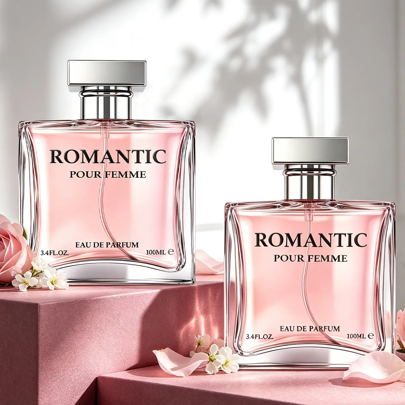2-Pack Women's EDP, Fruity Floral, 100ML/3.4 FL OZ Each, Rose Chamomile Ginger Lemon Freesia Lily Lotus Violet Carnation Musk Oakmoss Woody Patchouli, Long-Lasting, Perfect for Dates Daily Parties Business Gifting