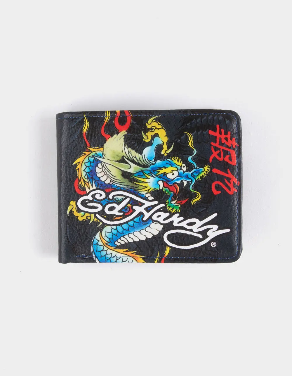 ED HARDY Mens Dragon Eagle Wallet, Black Combo ED HARDY Mens Dragon Eagle Wallet, Black Combo