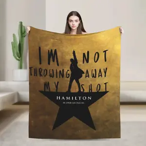 Hamilton the Musical Flannel Blanket Warm Bedding Throws for Outdoor Travel Office Novelty Bedspread Sofa Bed Cover Perfect fan gift