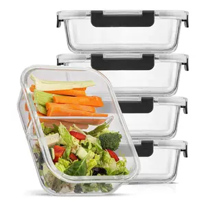 JoyJolt 2-Sectional Meal Prep Food Storage Containers JoyJolt 2-Sectional Meal Prep Food Storage Containers