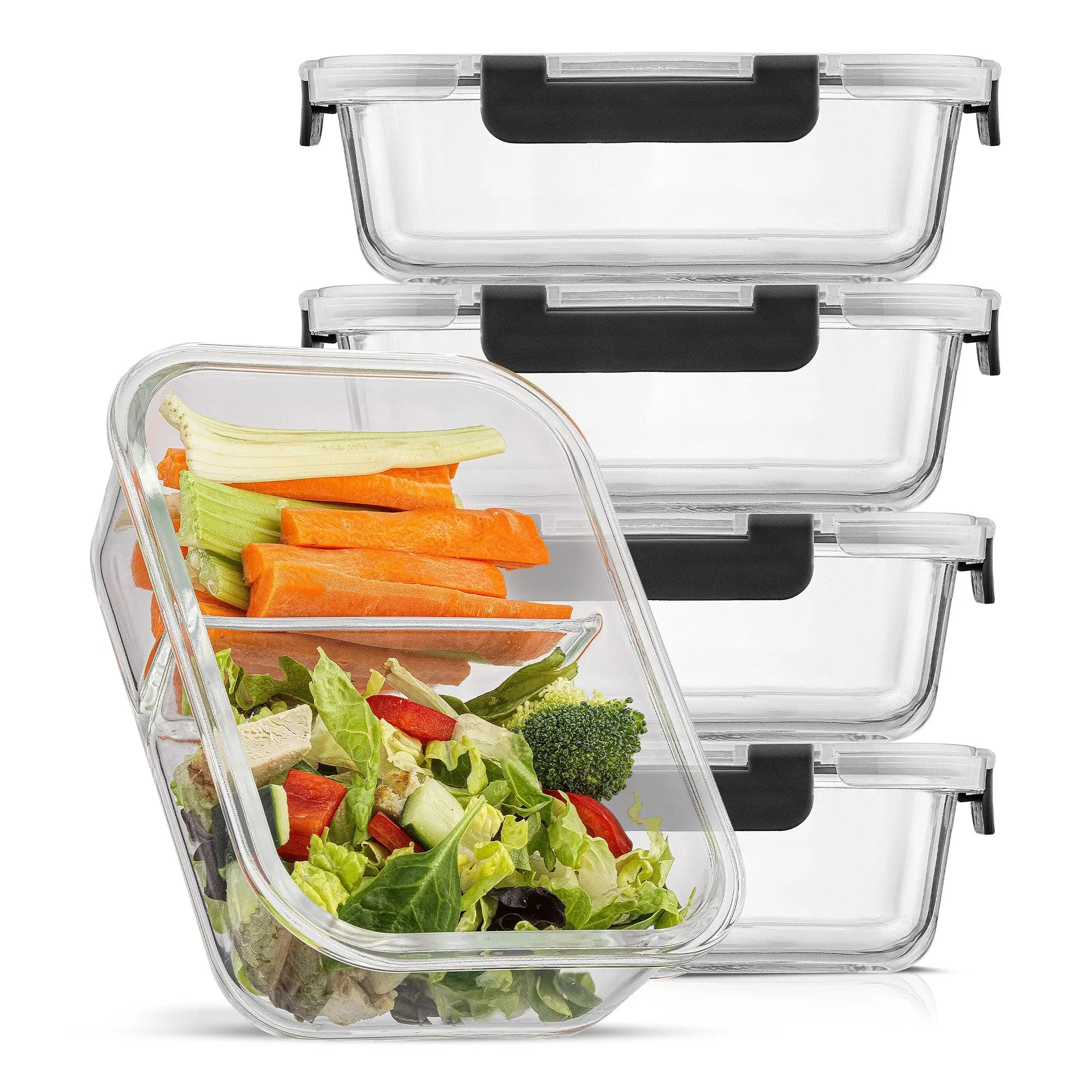 JoyJolt 2-Sectional Meal Prep Food Storage Containers