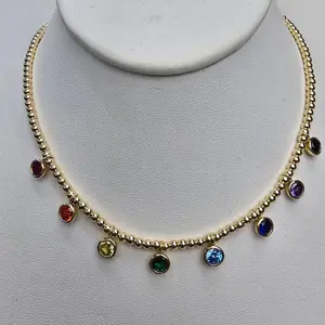 Protect Your Potential - Colorful CZ New Year Necklace with NEW Turquoise Emerald Sapphire Options