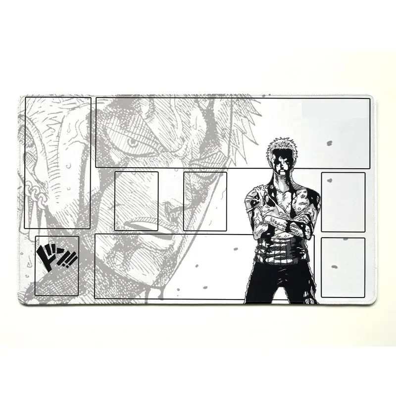 Zoro Knight OPCG TCG CCG Mat Cute Duel Playmat Trading Card Game Mat Table Play Pad Mousepad