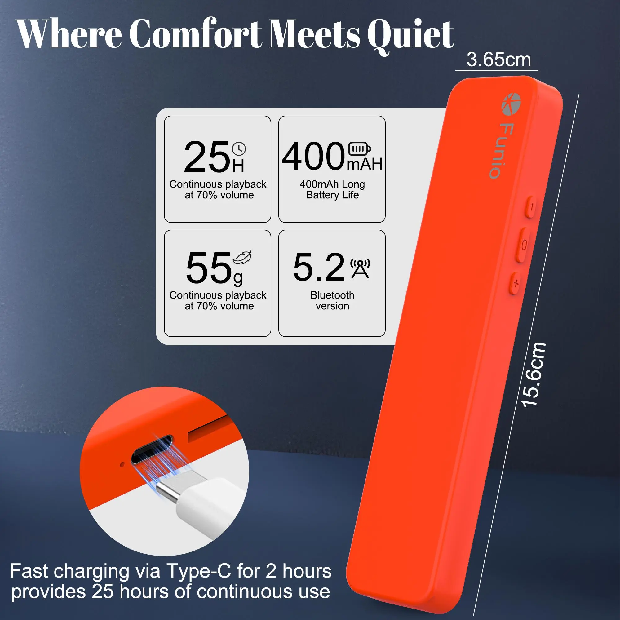 Bone Conduction Under Pillow Speaker, BT 5.2 Sleep Aid for Roommates & Shared Spaces, 25 Hours of Continuous Use, TF Card Support, Timer Function, Private Listening - Fall Asleep Faster Non-Disturbing Audio Speaker