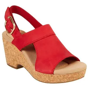 Clarks Collection Giselle Rose Nubuck Wedge Sandal