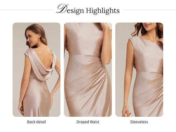 Ever-Pretty 2026 New Trend Silky Satin Bodycon Dress – High Stretch, Moderate Thickness & Breathable – Your Go-To for Prom, Bridal Party & Evening Gala ES02727