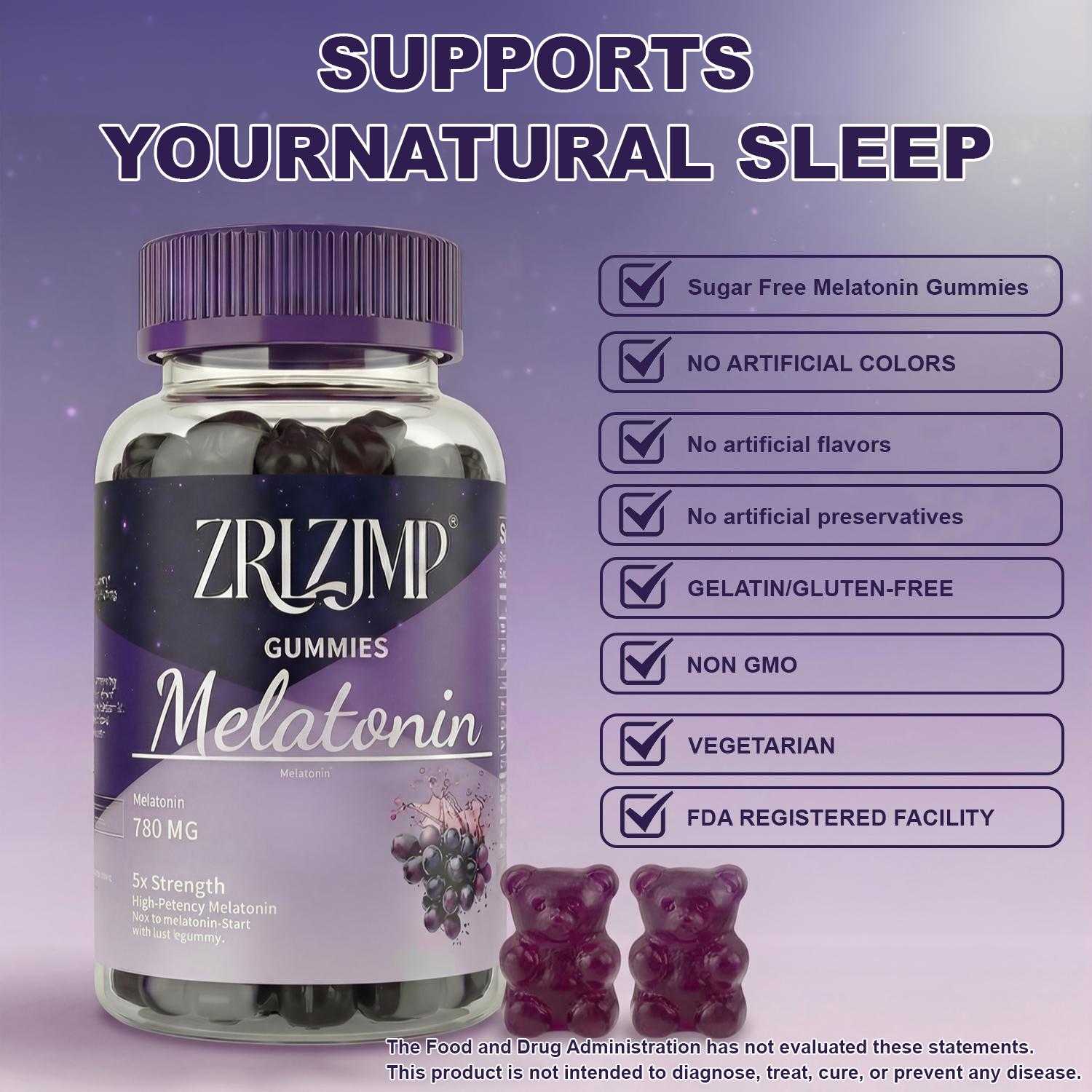 26mg Melatonin Bear Gummies High Potency Sleep Support
