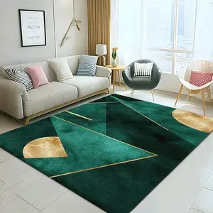 Geometric Pattern Area Rug, 1 Count Non-slip Floor Mat, Decorative Carpet for Home Living Room Bedroom Hotel Dormitory