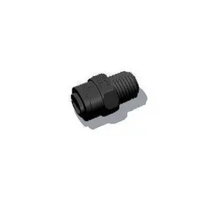Push Fit 3/8" Tube X 3/8" Male NPTF-Black