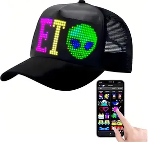 APP Programmable LED Hat - Custom Text/Animations/Rhythm Lights | Party/Concert/Streetwear Must-Have for Instant Attention!