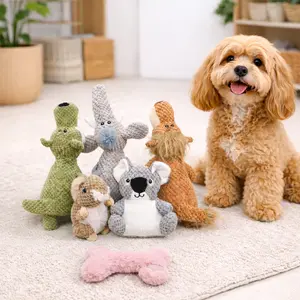 6PCS Plush Squeaky Dog Toy Set Crinkle Interactive Puppy Toys for Small Medium Dogs Soft Durable Pet Accessories with Fluffy PP Cotton Filling for Daily Playtime