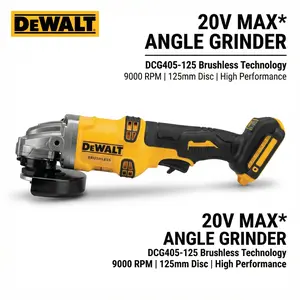Dewalt DCG405-125 20V Grinder Bundle: Side Slide Switch, 6mm Wheel Thickness, One Battery & Charger