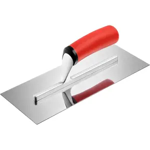 VEVOR Tile Tools, Stainless Steel Squared Notch Tile and Flooring Trowel, 10.9x 4.4 in Pro Grade Drywall Tool, Ergonomic Rubber Grip Comfort Handle, for Apply, Spread, Flatten, Smooth, PolishVEVOR Super Brand Day