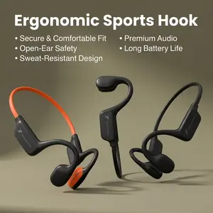 MZYJBL Bone Conduction Headset - Sports Audio Electronic, Open-Back, Waterproof, Sweatproof, Bluetooth 5.4, 15-Hour Battery Life, Stable Wireless Connection