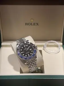 Rolex GMT Master II 40 mm Black&Blue Bezel Batgirl Jubilee Bracelet Stainless Steel Watch