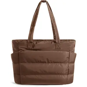 Large Capacity Handbag for Women, Fluffy Bubble Bag, Laptop Shoulder Bag, Lightweight Work Bag, Multi-Compartment Design, Convenient for Travel and Work Storage, Zipper Closure, Durable Bag