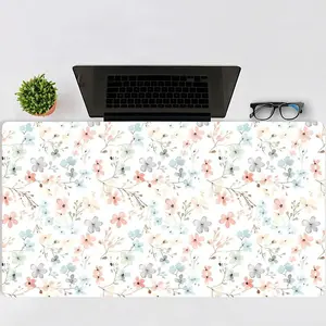 Floral Pattern Mouse Pad, Rectangle Gaming Mouse Pad, Office Desk Keyboard Mat for Home Office Desk, Desk Accessories
