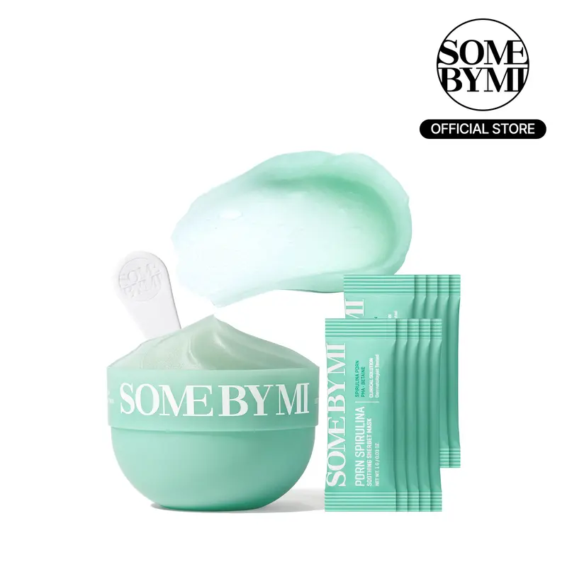 Vegan PDRN Spirulina Sherbet Mask (1g*10ea) - Cooling Routine for Summner Makeup - Soothing Modeling Mask - Cryo Mask - Korean Skin care Calming