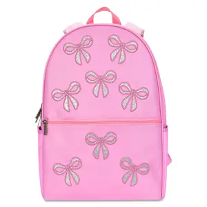 Pink Glitter Bows Backpack