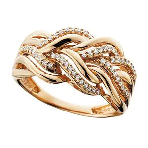 12mm Luxury Multi-Layer Twisted Ring Openwork Geometric Design Unisex Index Finger Ring