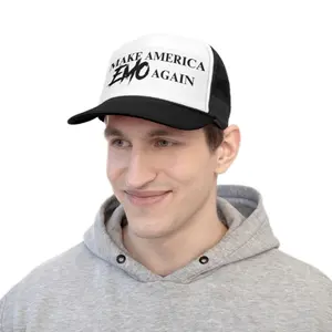 Elder Emo Trucker Hat - Make America Emo Again - Emo Culture Accessory trucker hat