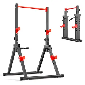 NICOLE SELECTION Foldable Pull Up Bar for Home Gym | 150kg Capacity, 6-Height Adjustable, Multi-Grip, Space Saving, No Installation Needed
