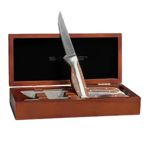 Steakhouse 4 Piece Stainless Steel Knife Set, Premium Steak Kitchen Knives for Dining and Entertaining