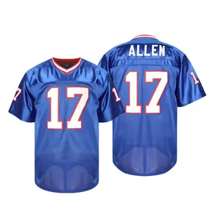 Men's football jersey #17 blue jersey sport leisure breathable, mesh, quick-drying, polyester fiber.