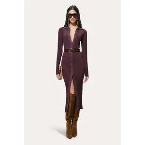 Roxanne Ribbed Duster Dress