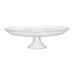 13" Clear Glass Jupiter Cake Stand - Fortessa Tableware Solutions