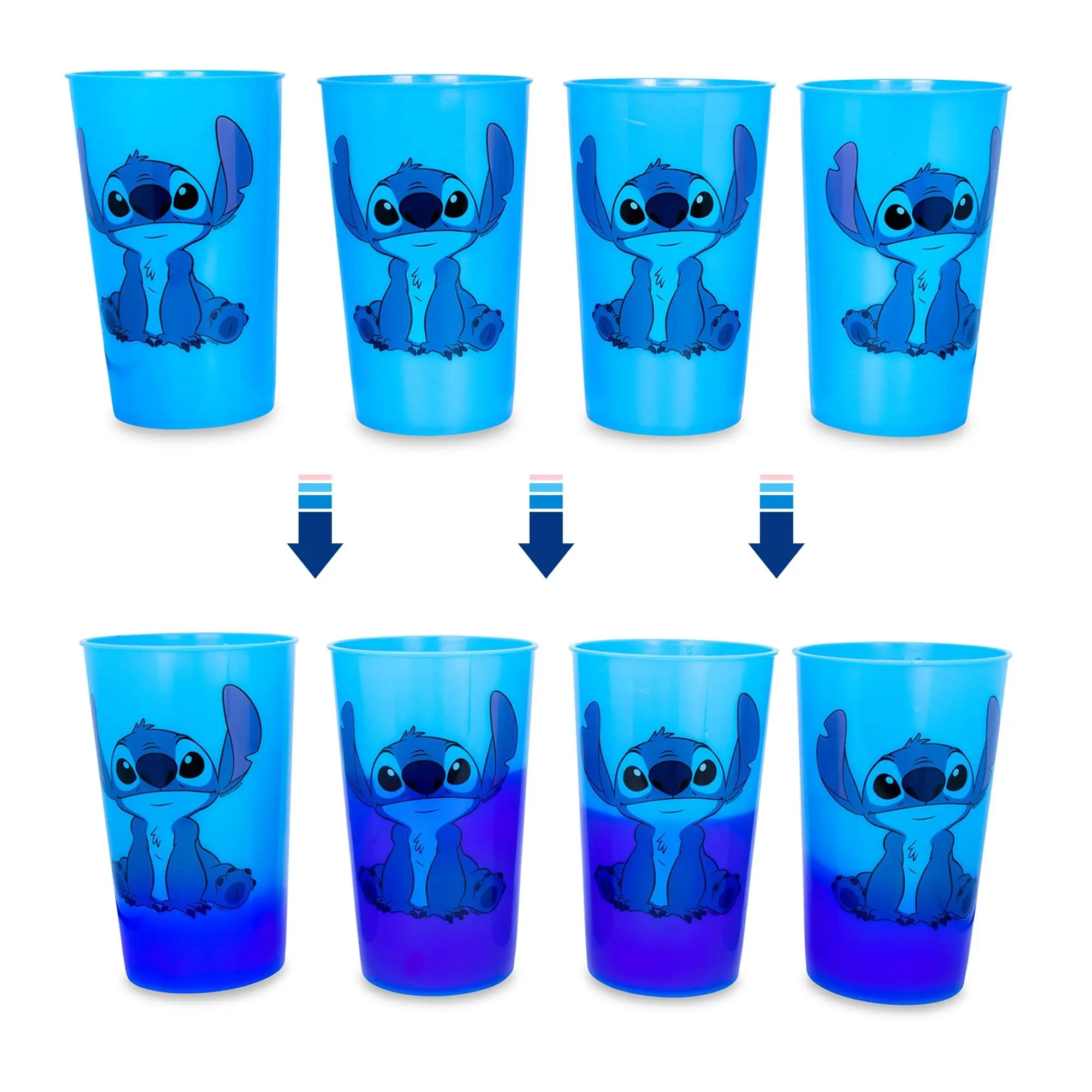 Disney Lilo & Stitch Color-Changing Plastic Cups | Set of 4 Disney Lilo & Stitch Color-Changing Plastic Cups | Set of 4