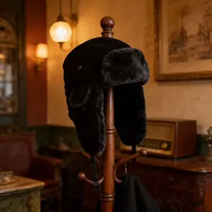 Men's Winter Warm Fleece Lined Thick Hat with Ear Protection - Ideal Gift for Him or Her (Halloween & Christmas Present)