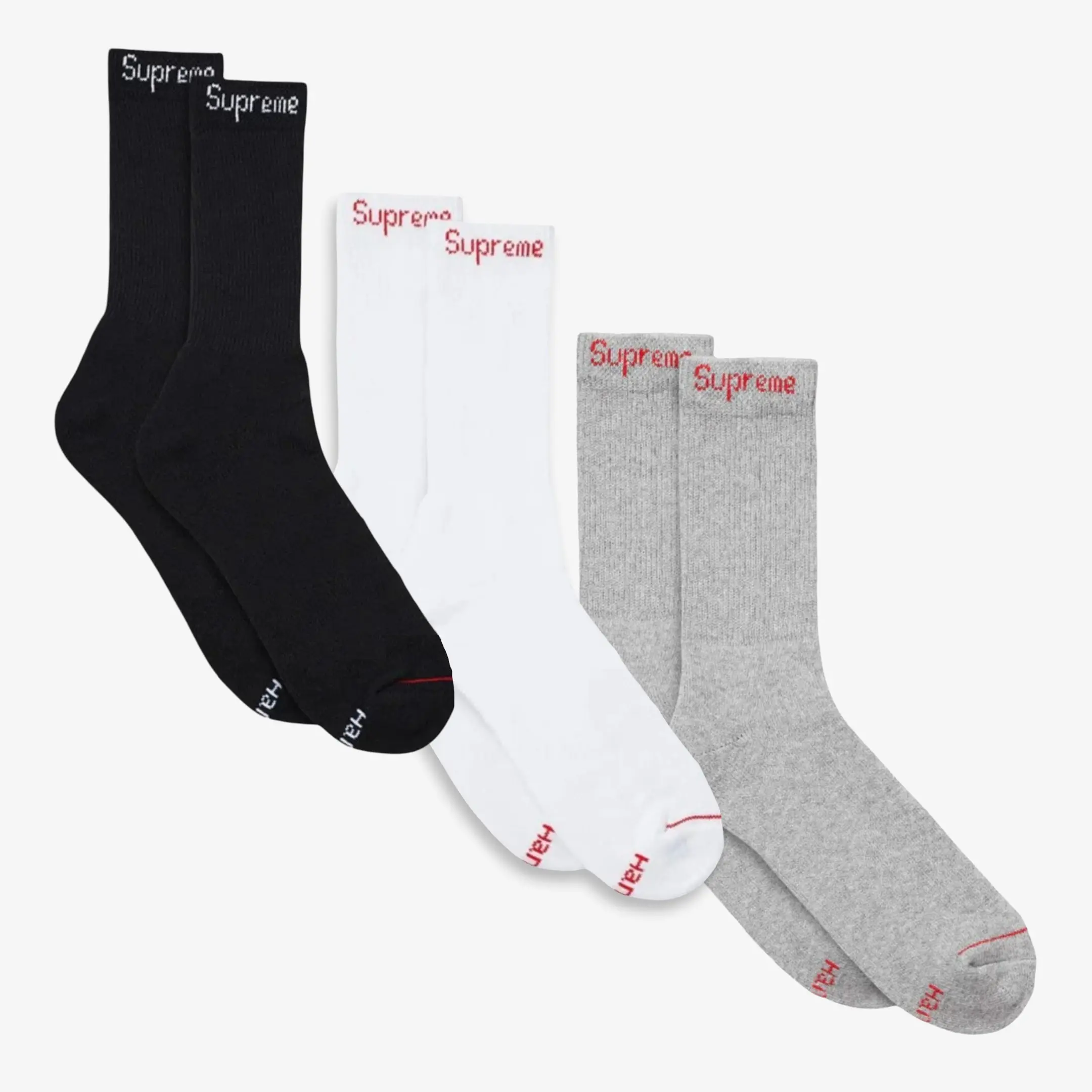 Supreme x Hanes Cushion Crew Socks Supreme x Hanes Cushion Crew Socks