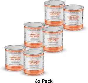 Solo Stove Pure Gel Fuel Can Made in The USA 12.3 oz Pack of 6 Clean Burning Smoke Free for Indoor Outdoor Use Ideal for Smores and Tabletop Fire Pits