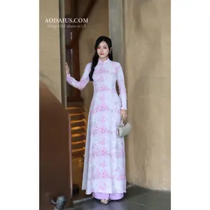 Lilac Blossom Vietnamese Traditional Ao Dai | Áo Dài Truyền Thống M13