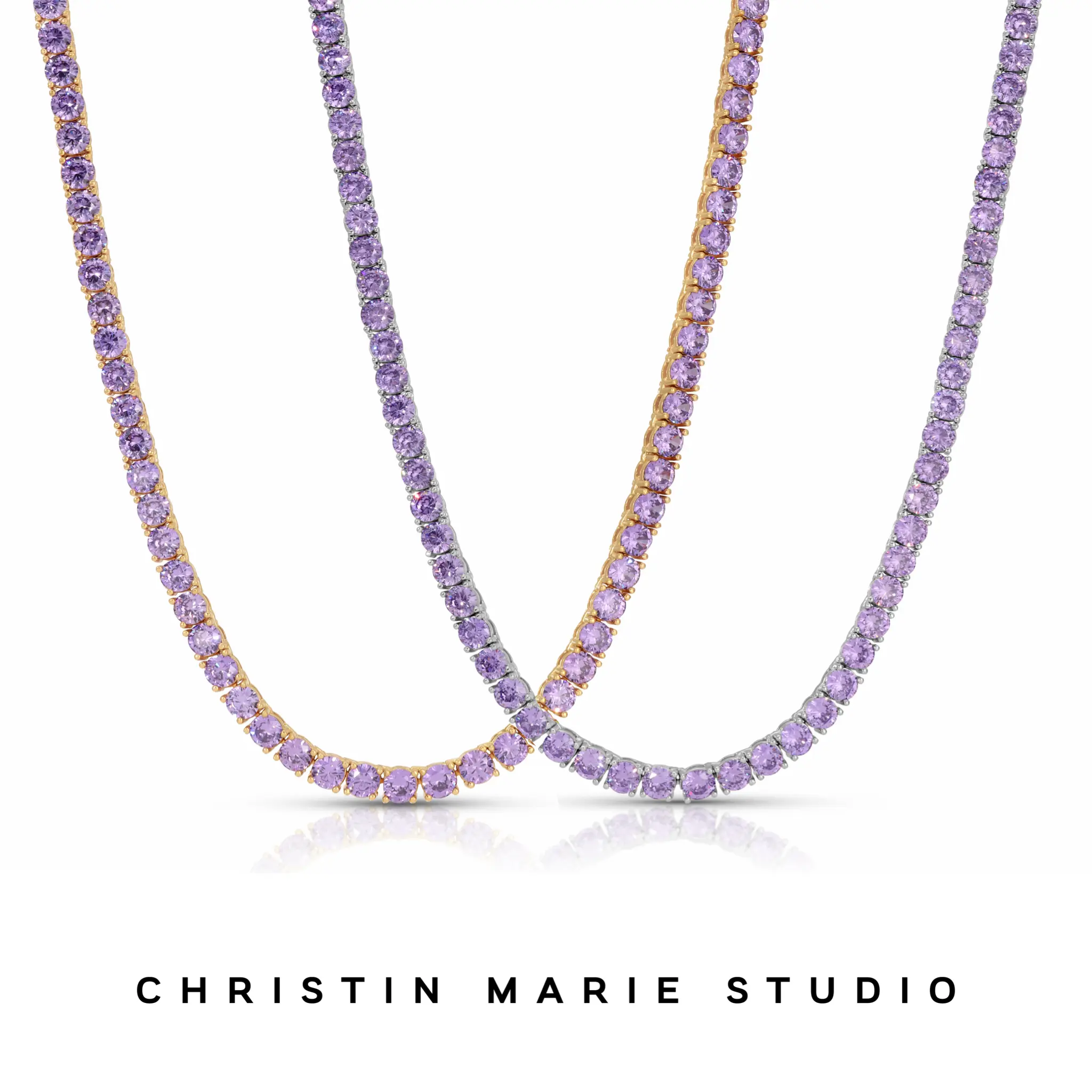 Sugar Plum Tennis Necklace (Purple)
