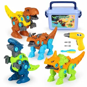 Take Apart Dinosaur Toys for Kids, Educational STEM Construction Building Set with Electric Drill and Storage Box for Boys Girls Ages 3-8