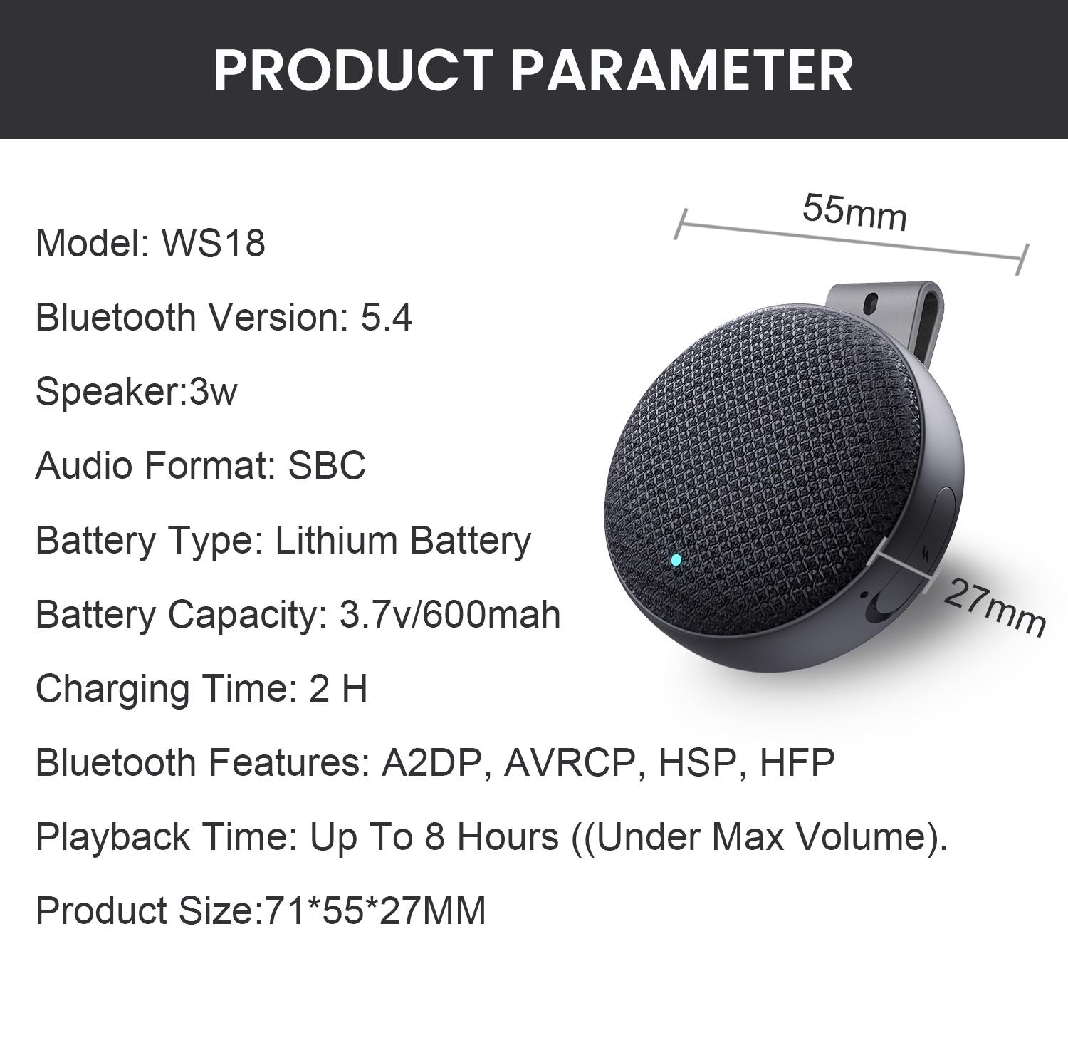 【2026 Upgraded】SUPERONE 4-in-1 Wearable Bluetooth Speaker【Hang Clip, Wrist Watch, Hang Hook & MagSafe Stand】Hi-Fi Sound TWS Portable Wireless Mini Speaker, IPX7 Waterproof for Work, Running & Outdoors