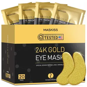 Maskiss 24k Gold Eye Mask,50pairs Gold Collagen Eye Mask For Dark Circles And Puffiness,Comfortable Under-Eye Wrinkle Care